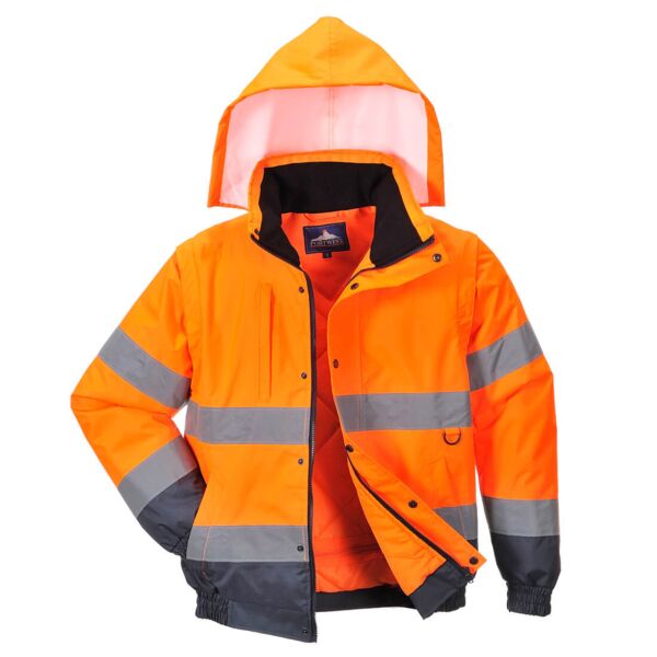 Hi-Vis 2-in-1 Contrast Bomber Jacket  Thumbnail