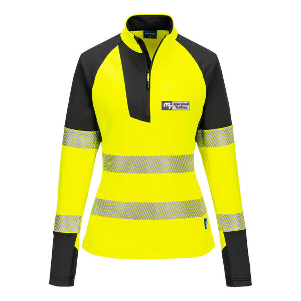 T173 -  PW3 Hi-Vis Womens 1/4 Zip Sweatshirt Thumbnail